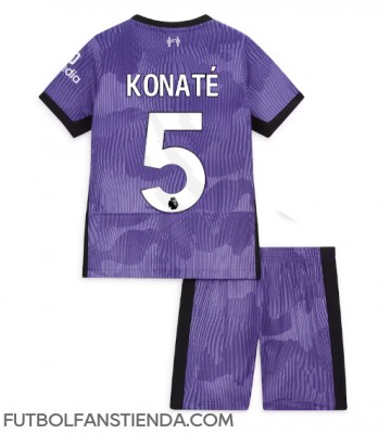 Liverpool Ibrahima Konate #5 Tercera Equipación Niños 2023-24 Manga Corta (+ Pantalones cortos)